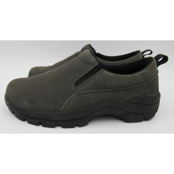 Lands End Gray Suede Leather Slip On Shoes Clog Mule Hiking 86168 Women's Size 7 - Picture 5 of 9